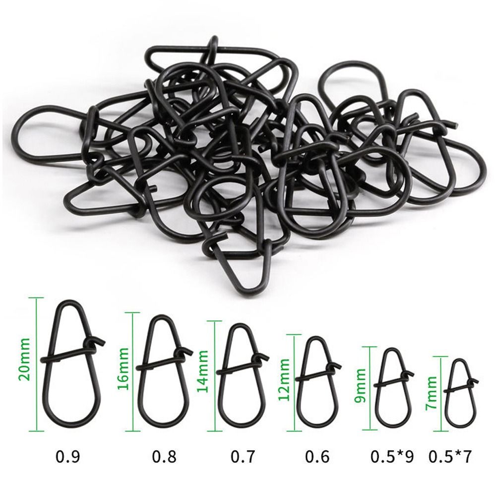 100Pcs/lot Matte black Snap Fi - مراجعة Fishing Hook Box وسعره