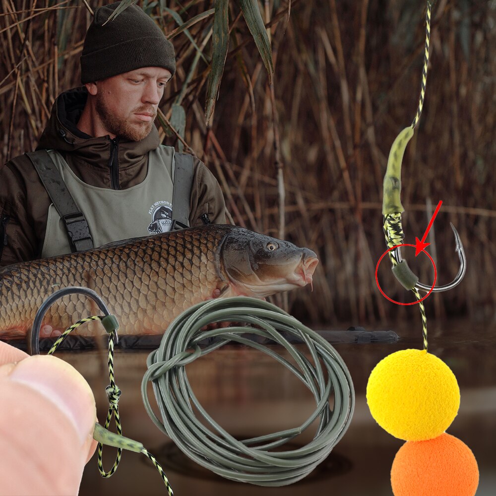 Carp Fishing Silicone Tube For - مراجعة Fishing Hook Size وسعره
