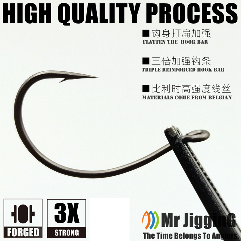 Mr JigginG PTFE Super Slide Wa - مراجعة Fishing Hook Offset وسعره