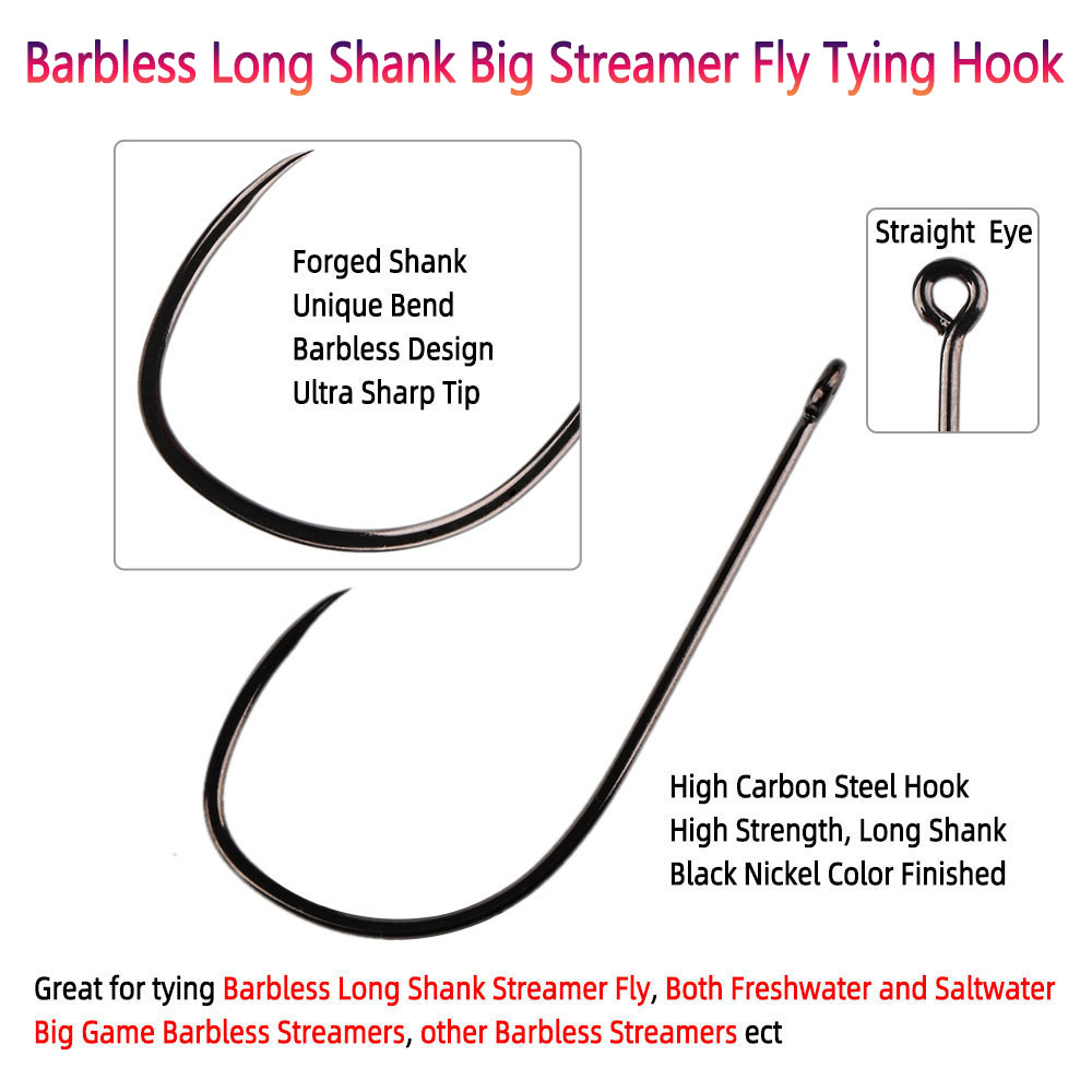 Bimoo 20pcs #1~5/0 Barbless Lo - مراجعة Fishing Hook Barbless وسعره