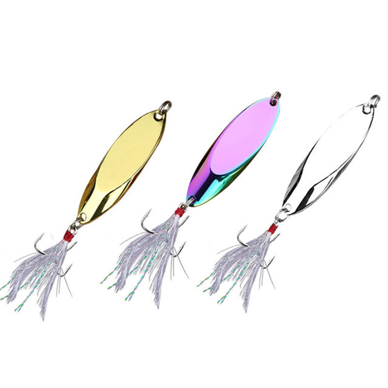 1pc 2.5g-35g Metal Spoon Lure  - مراجعة Fishing Hook Treble وسعره