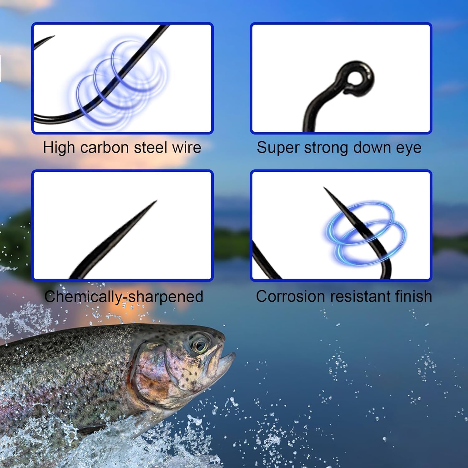 Aventik Eupheng 100PCS Competi - مراجعة Fishing Hook Barbless وسعره