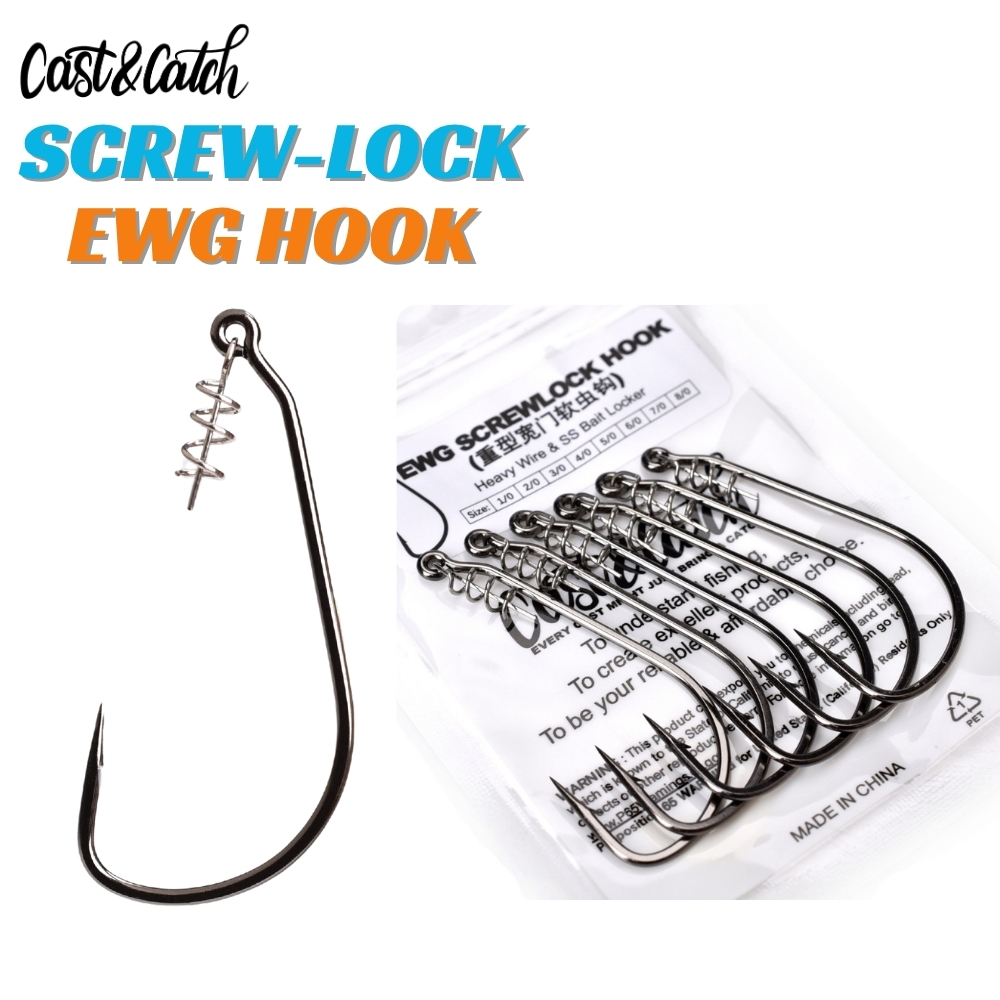 Cast&Catch SCREW-LOCK Weedless - مراجعة Fishing Hook Weedless وسعره