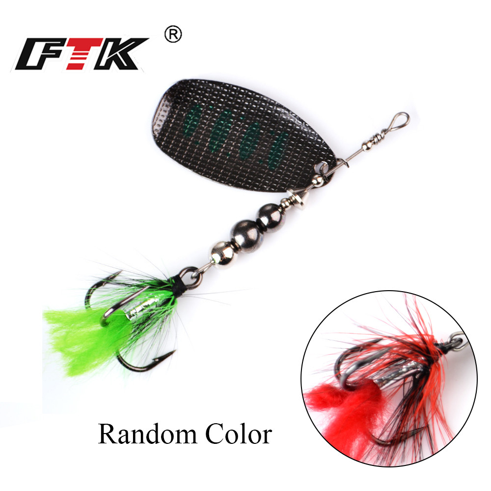 FTK Metal Fishing Lure Spinner - مراجعة Fishing Hook Treble وسعره
