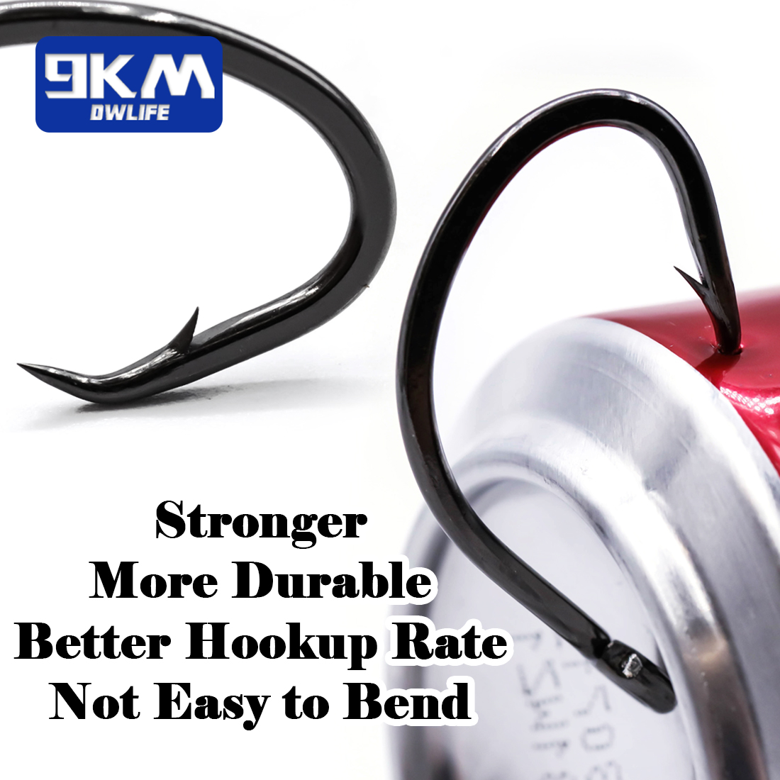 9KM Circle Hooks 25~50Pcs Salt - مراجعة Fishing Hook Circle وسعره