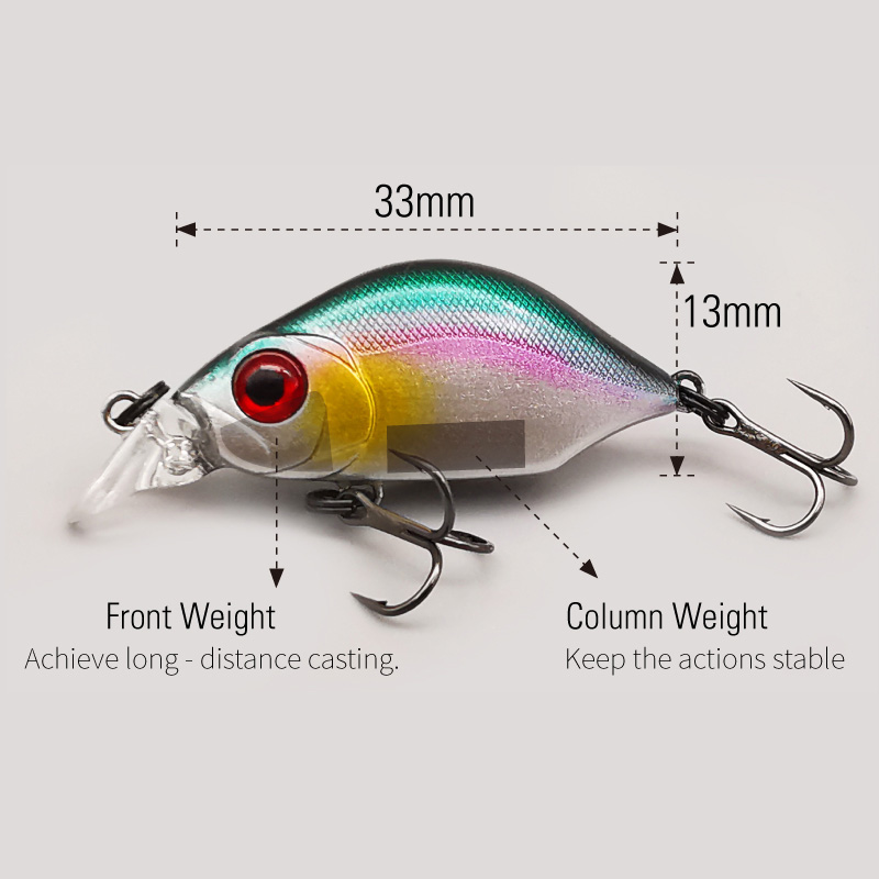 LUREHOLIC 33mm 2.8g Fluttering - مراجعة Fishing Hook Treble وسعره
