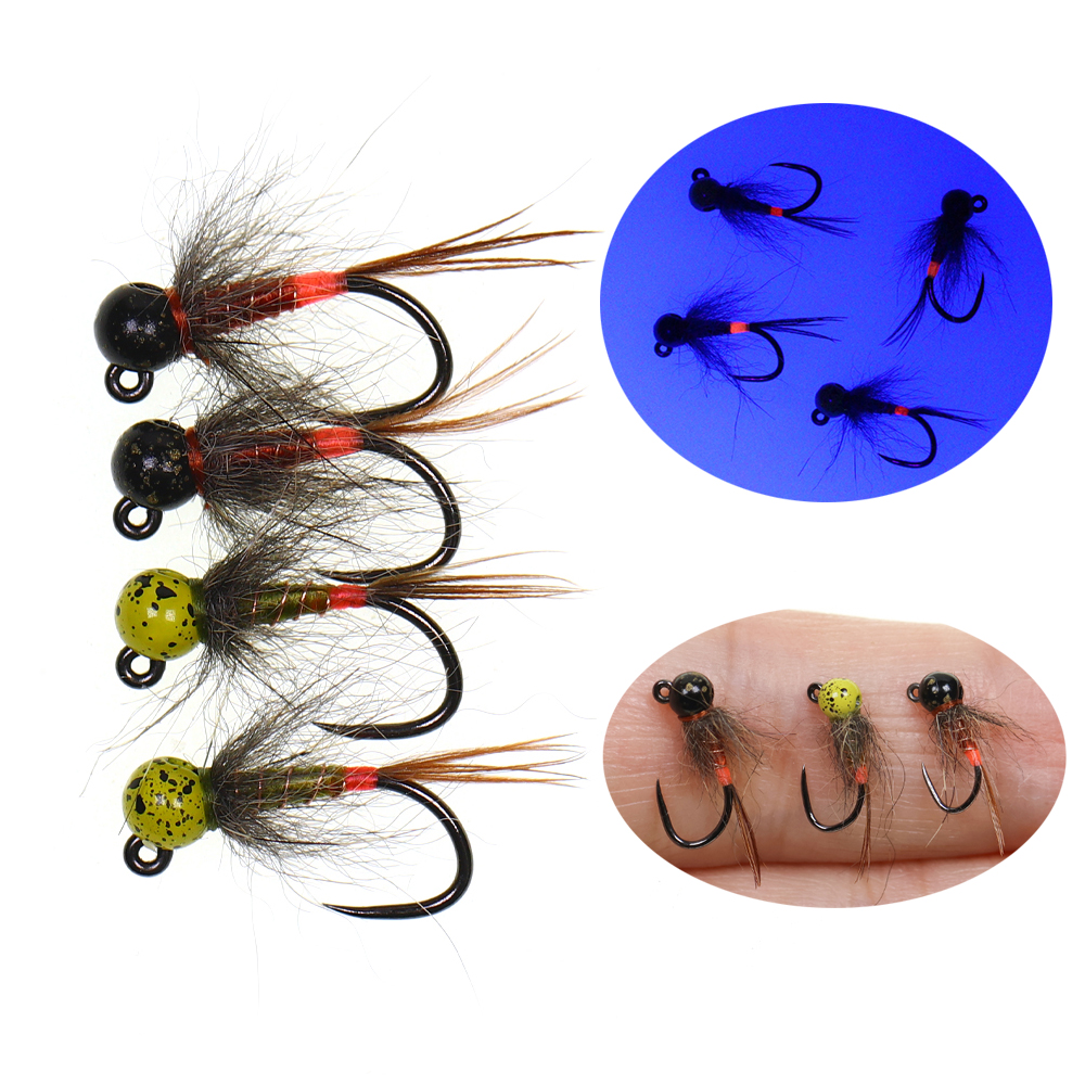 6PCS Jig Tungsten Bead Head Ny - مراجعة Fishing Hook Barbless وسعره