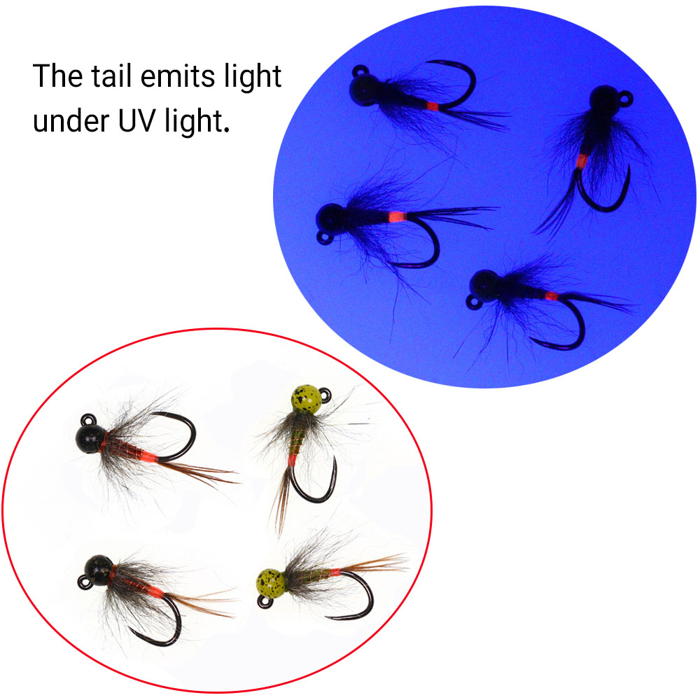 6PCS Jig Tungsten Bead Head Ny - مراجعة Fishing Hook Barbless وسعره