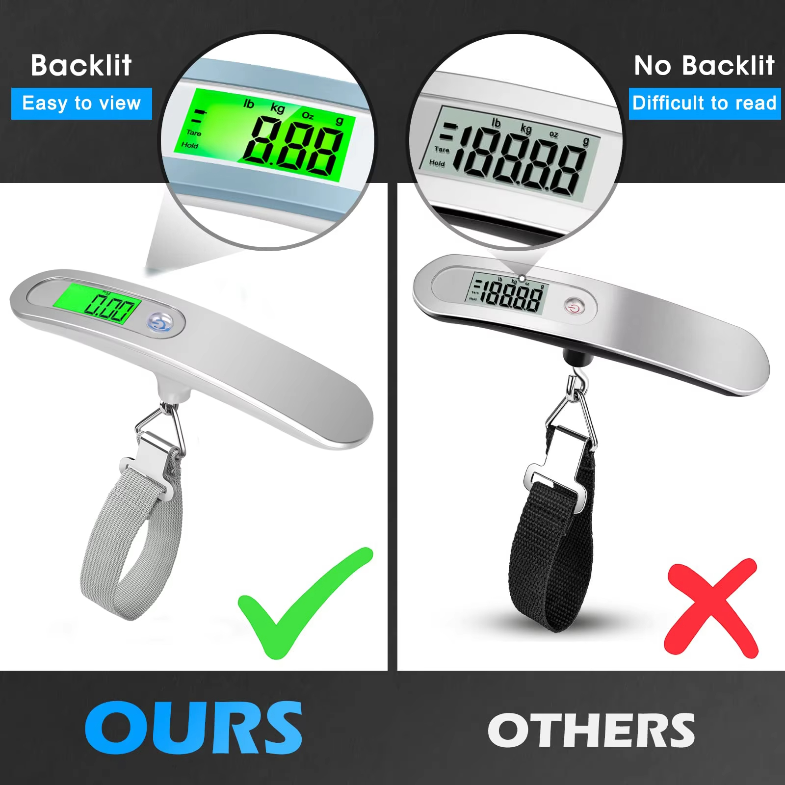Portable Scale Digital LCD Dis - مراجعة Fishing Hook Stainless Steel وسعره