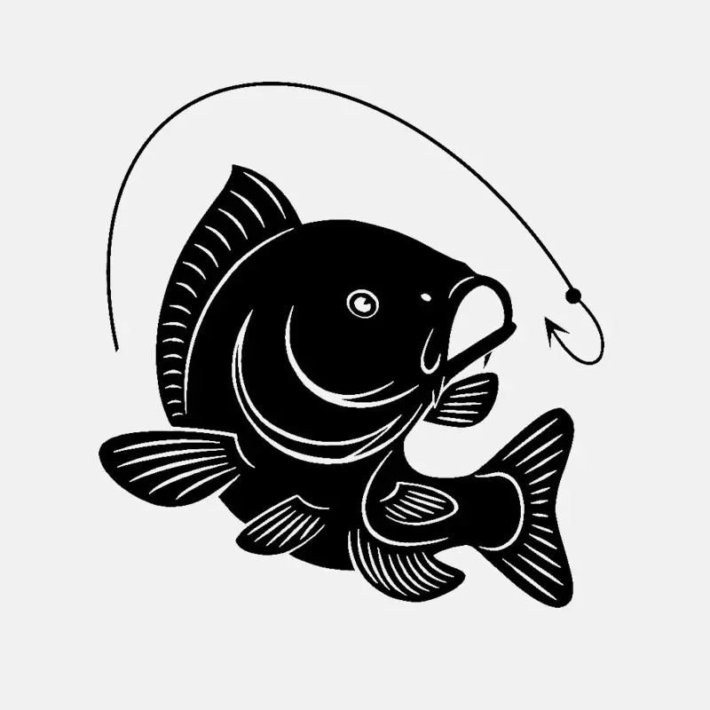 Carp Fishing Hook Decal Decora - مراجعة Fishing Hook وسعره