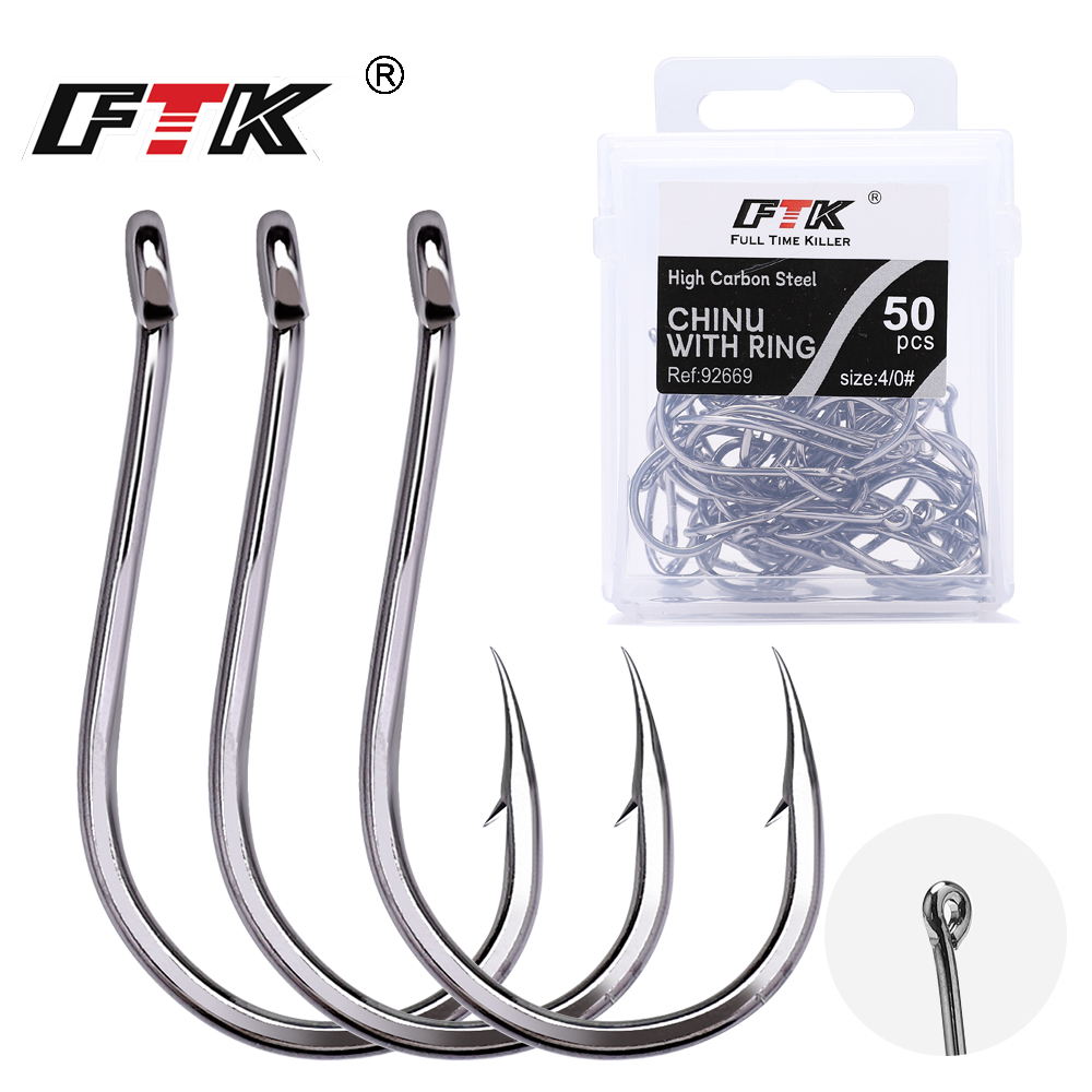 FTK CHINU Fishhook with ring b - مراجعة Fishing Hook Offset وسعره