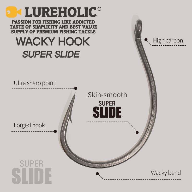 LUREHOLIC PTFE Super Slide Wac - مراجعة Fishing Hook Offset وسعره