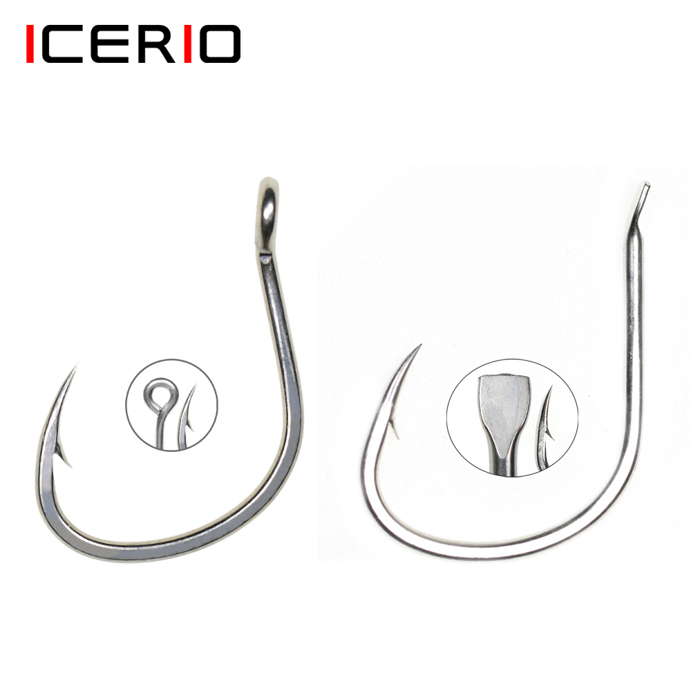 ICERIO 10PCS Matte Tin Coating - مراجعة Fishing Hook Barbless وسعره