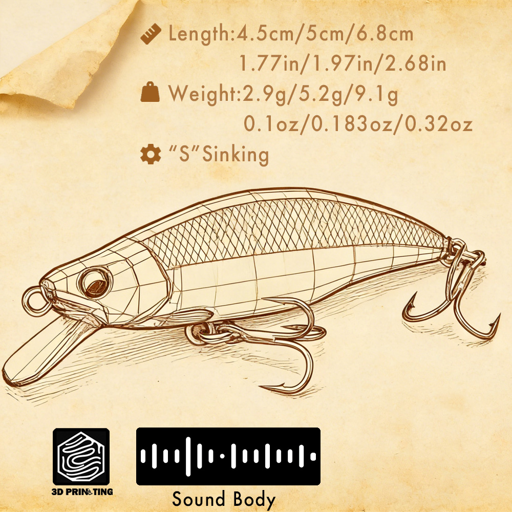 B&U Trout Pattern Hard Bait Si - مراجعة Fishing Hook Treble وسعره
