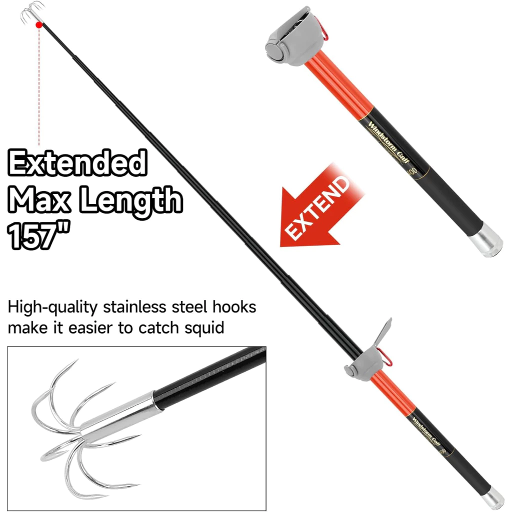 SANLIKE Fishing-Squid Gaff 3M/ - مراجعة Fishing Hook Stainless Steel وسعره