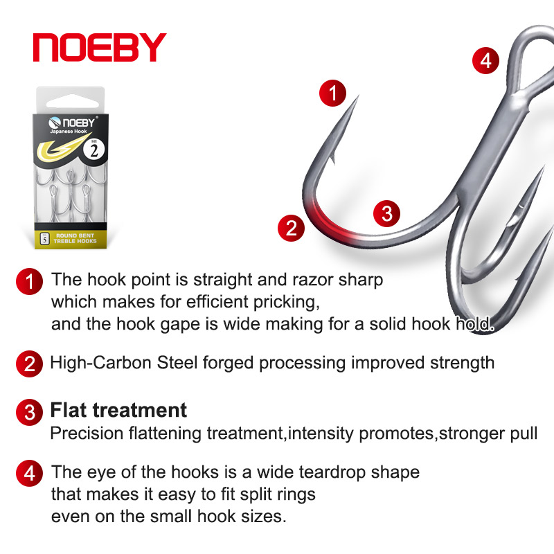Noeby High Carbon Steel Fishin - مراجعة Fishing Hook Barbless وسعره