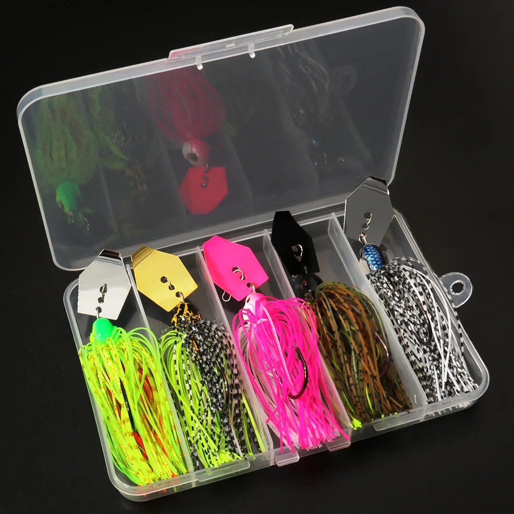 Spinner Bait 7g/9g/12g/14g/21g - مراجعة Fishing Hook Weedless وسعره