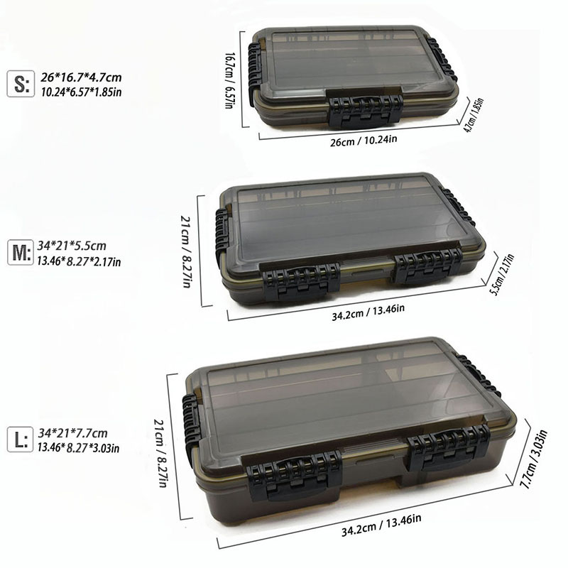 Waterproof Fishing Tackle Box  - مراجعة Fishing Hook Size وسعره