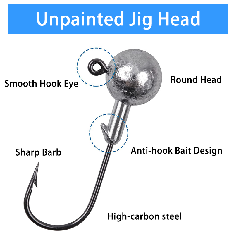 100PCS Fishing Hooks Lead Jig  - مراجعة Fishing Hook Offset وسعره