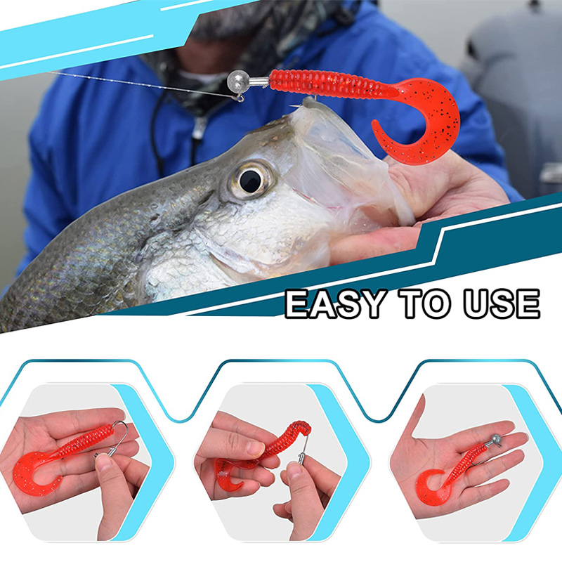 100PCS Fishing Hooks Lead Jig  - مراجعة Fishing Hook Offset وسعره