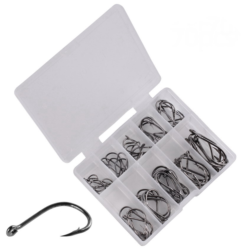 70Pcs/box Fishing Hooks Set Ki - مراجعة Fishing Hook Circle وسعره