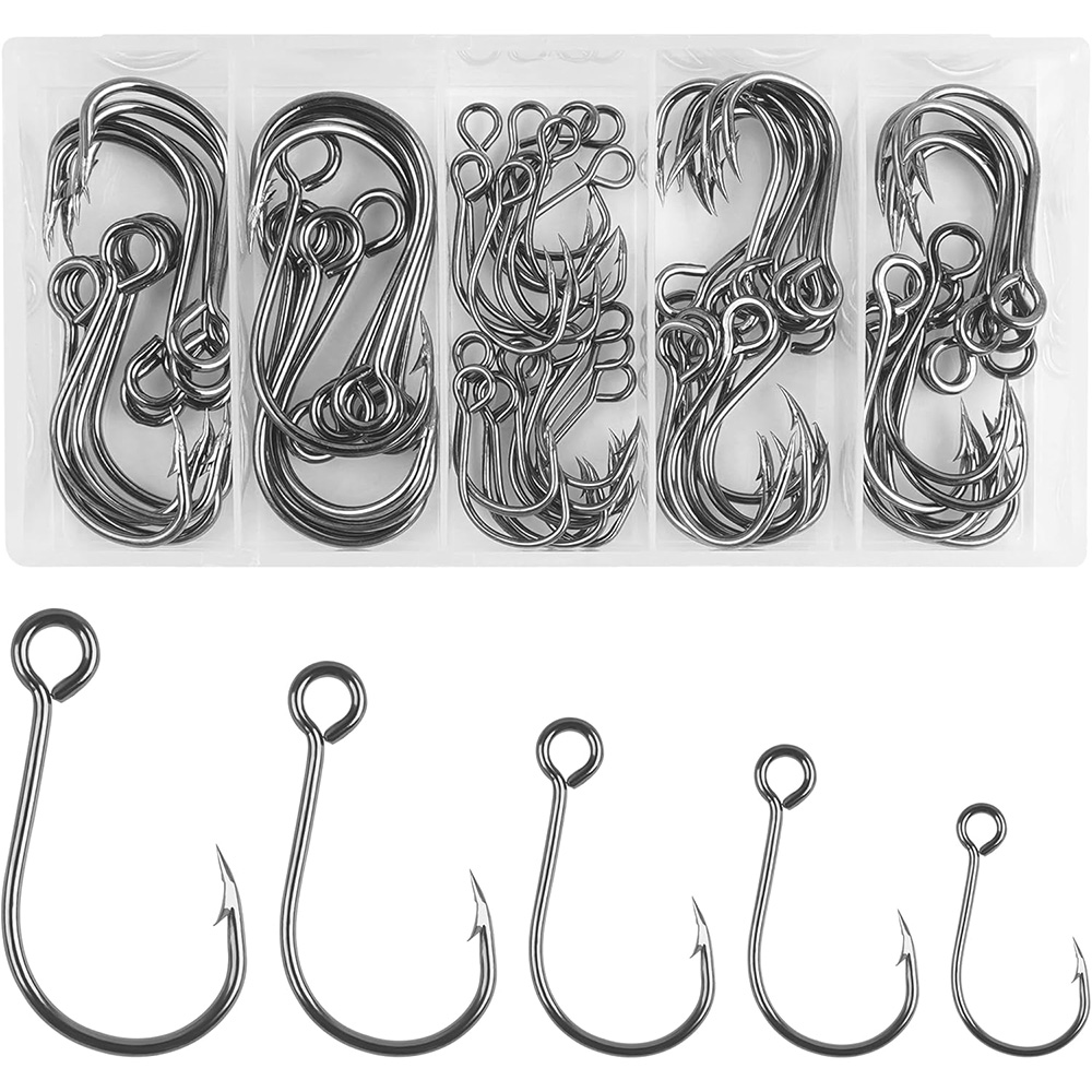 70Pcs Fishing Inline Single Ho - مراجعة Fishing Hook Circle وسعره