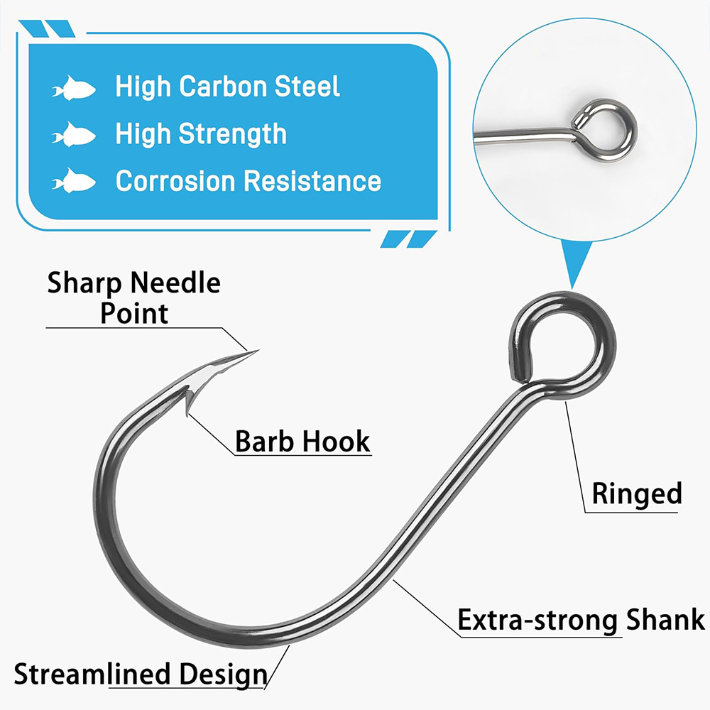 70Pcs Fishing Inline Single Ho - مراجعة Fishing Hook Circle وسعره