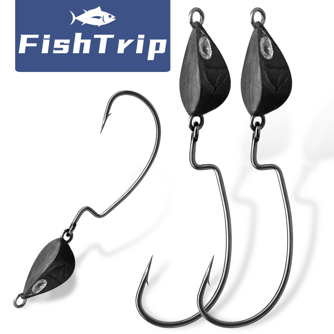 FishTrip 10Pcs Jig Head Fishin - مراجعة Fishing Hook Weedless وسعره