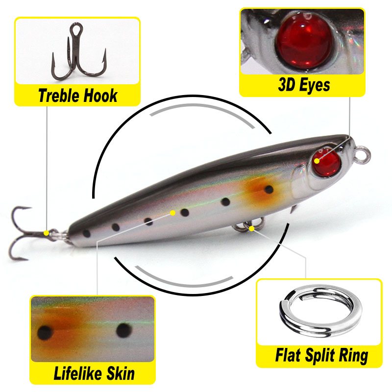 TacklePRO PE05 Pencil lure sti - مراجعة Fishing Hook Assortment وسعره