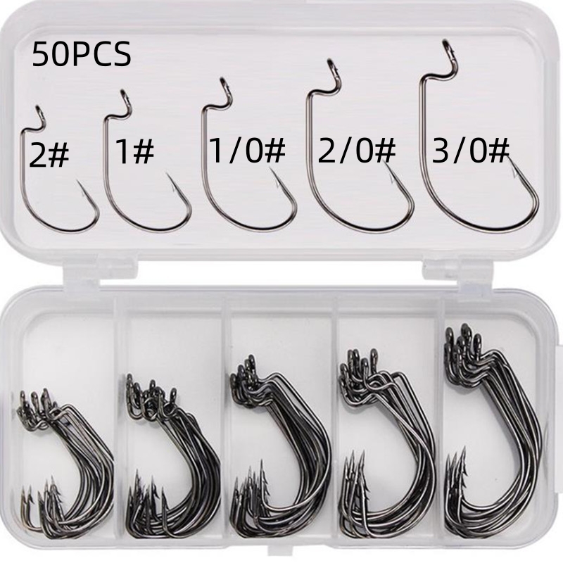 50Pcs/Box High Carbon Steel Fi - مراجعة Fishing Hook Box وسعره