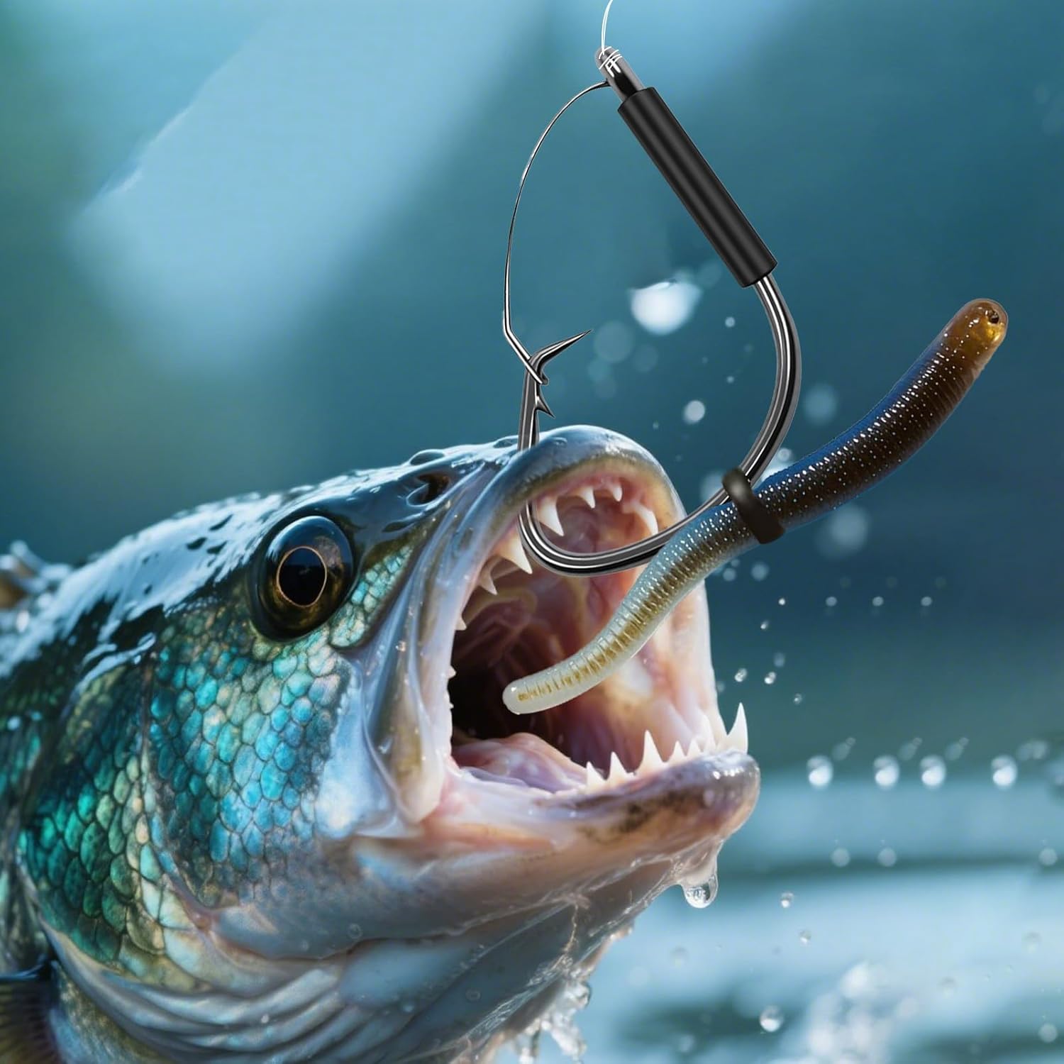 FishTrip Weedless Wacky Rig Ho - مراجعة Fishing Hook Weedless وسعره