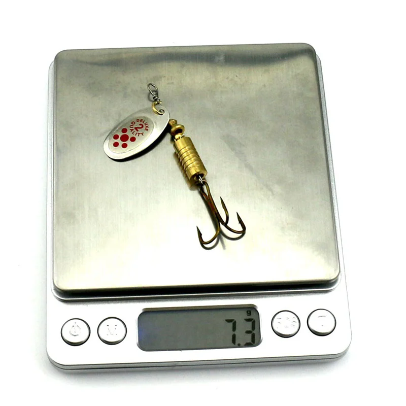 1PCS Metal Plating Spinner Bai - مراجعة Fishing Hook Treble وسعره