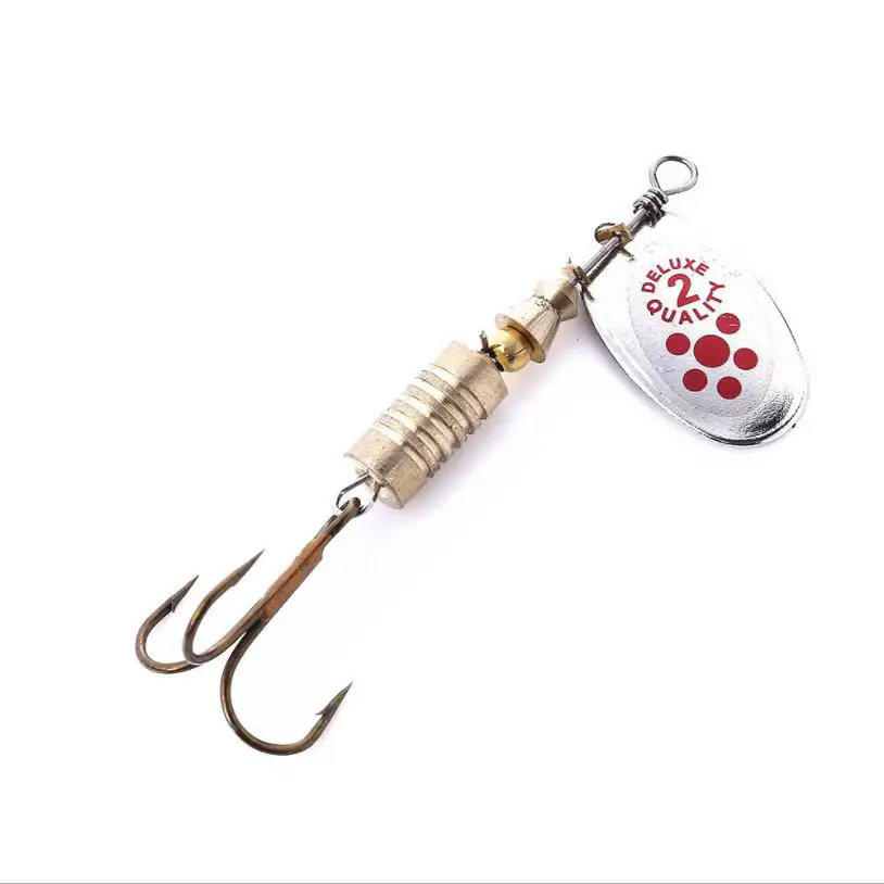 1PCS Metal Plating Spinner Bai - مراجعة Fishing Hook Treble وسعره