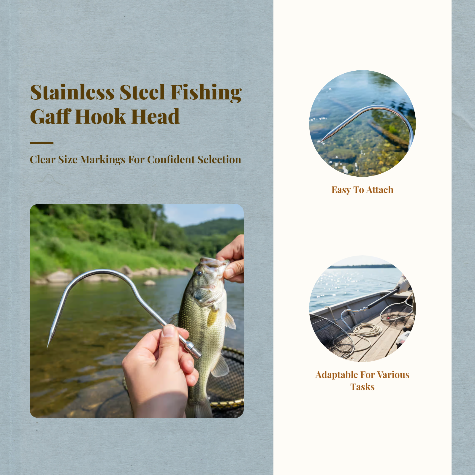Fishing Sickle Head Stainless  - مراجعة Fishing Hook Size وسعره