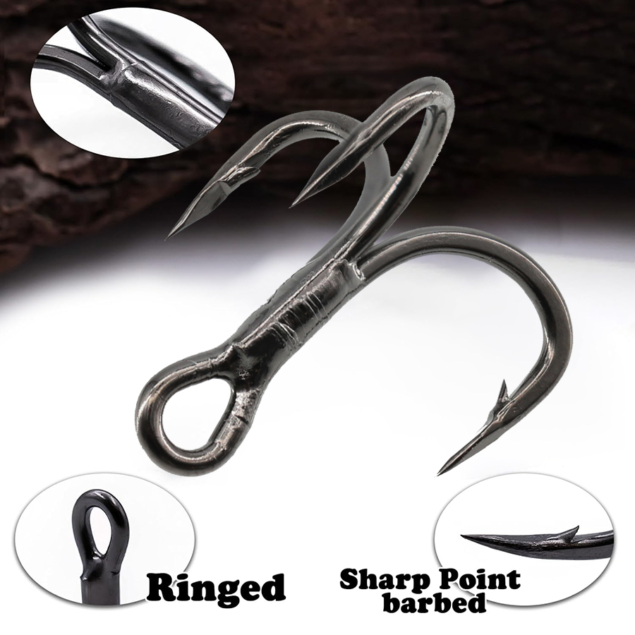6X Fishing Treble Hooks Black  - مراجعة Fishing Hook Offset وسعره