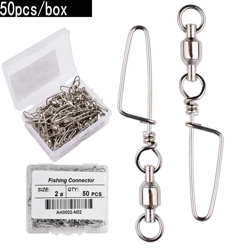 50pcs Fishing Ball Bearing Swi - مراجعة Fishing Hook Box وسعره
