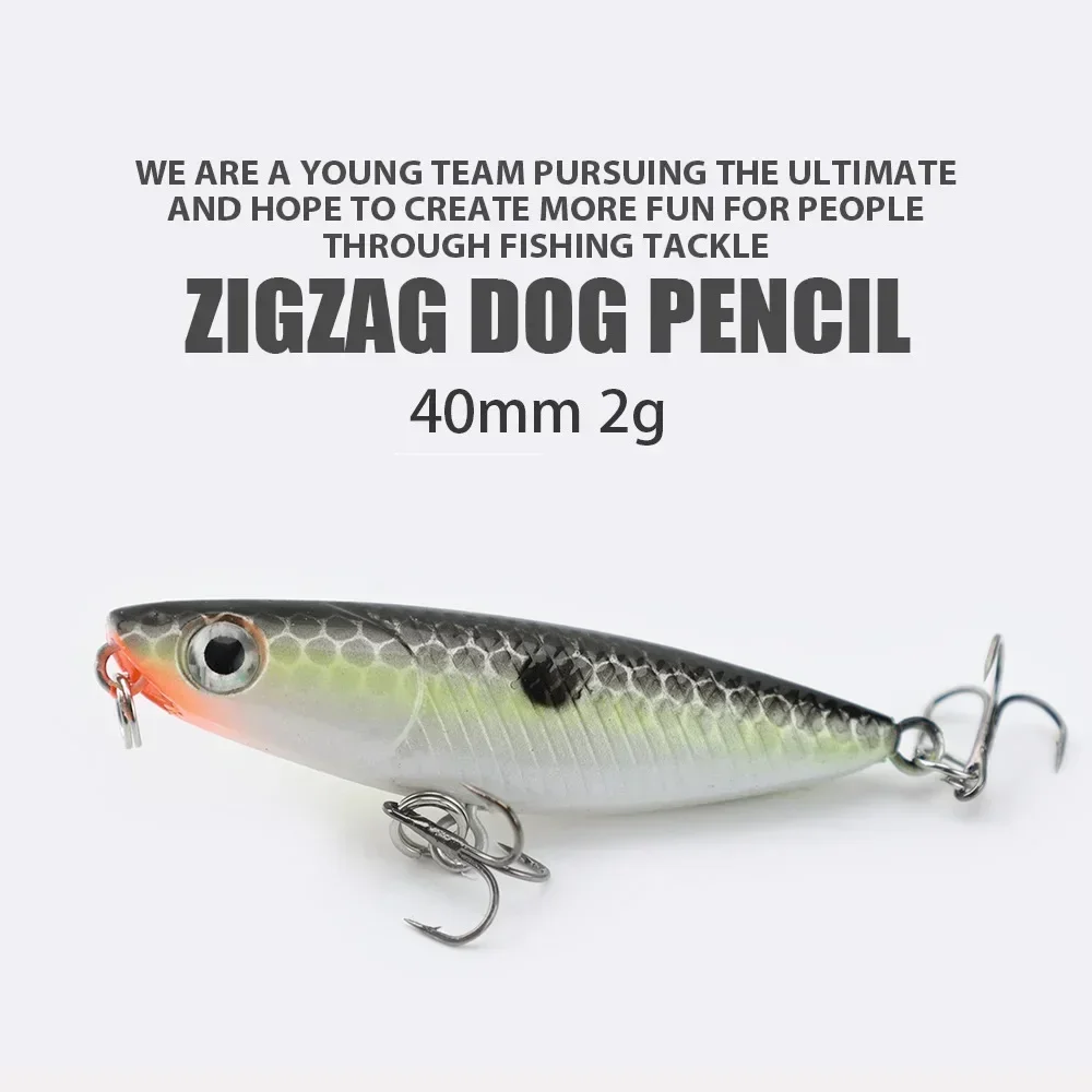 45mm 1.9g 1pcs Zigzag Dog Penc - مراجعة Fishing Hook Treble وسعره
