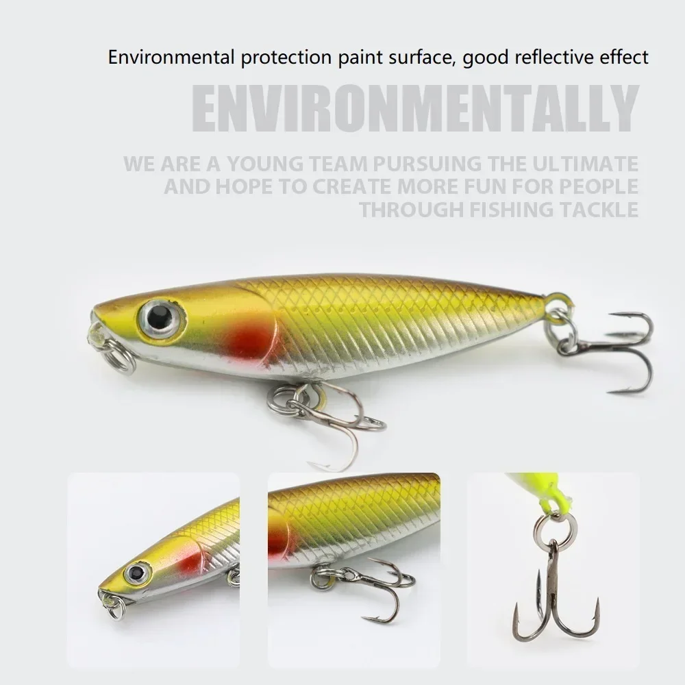 45mm 1.9g 1pcs Zigzag Dog Penc - مراجعة Fishing Hook Treble وسعره
