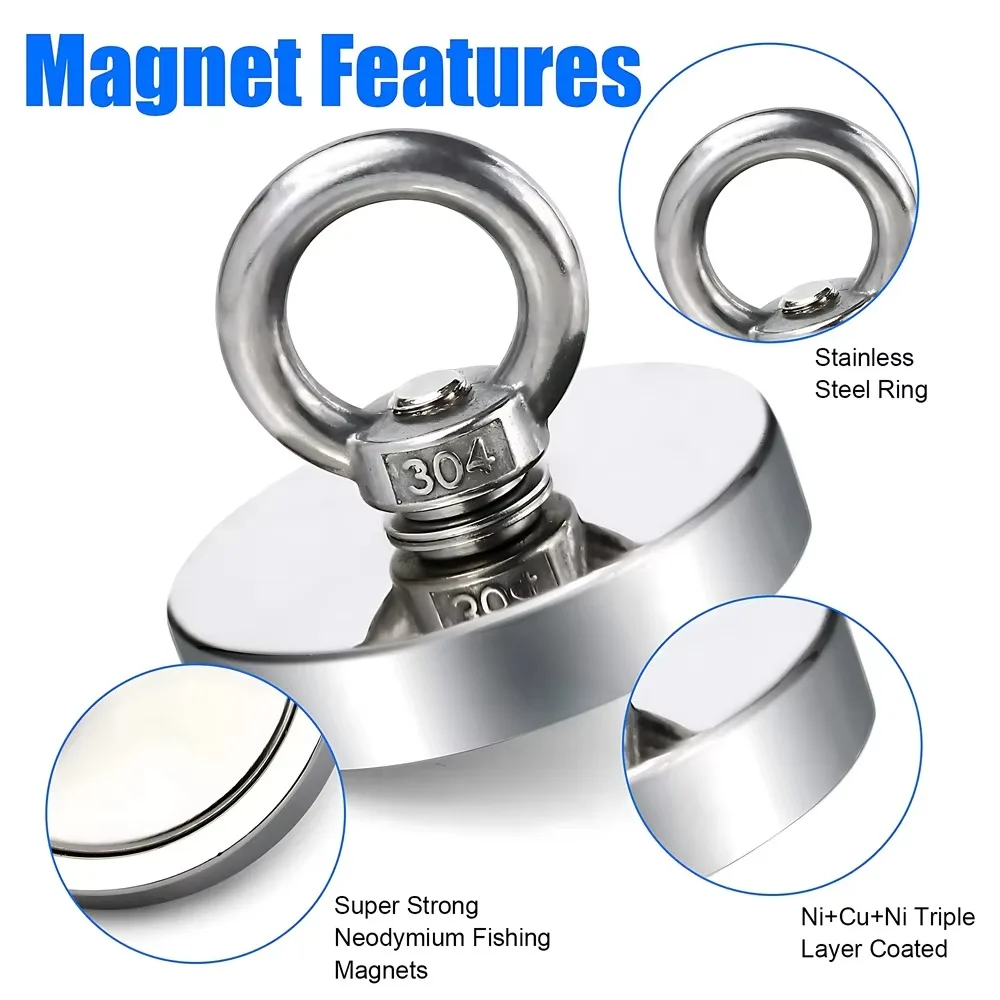 D16~D42mm Super Strong Neodymi - مراجعة Fishing Hook Stainless Steel وسعره