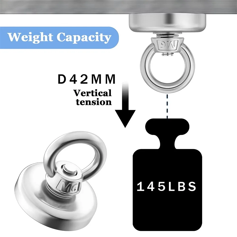 D16~D42mm Super Strong Neodymi - مراجعة Fishing Hook Stainless Steel وسعره
