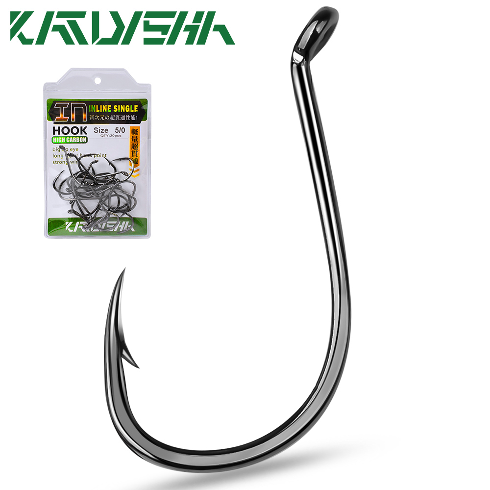KATYUSHA  100PCS J Hooks 1/0-2 - مراجعة Fishing Hook Offset وسعره