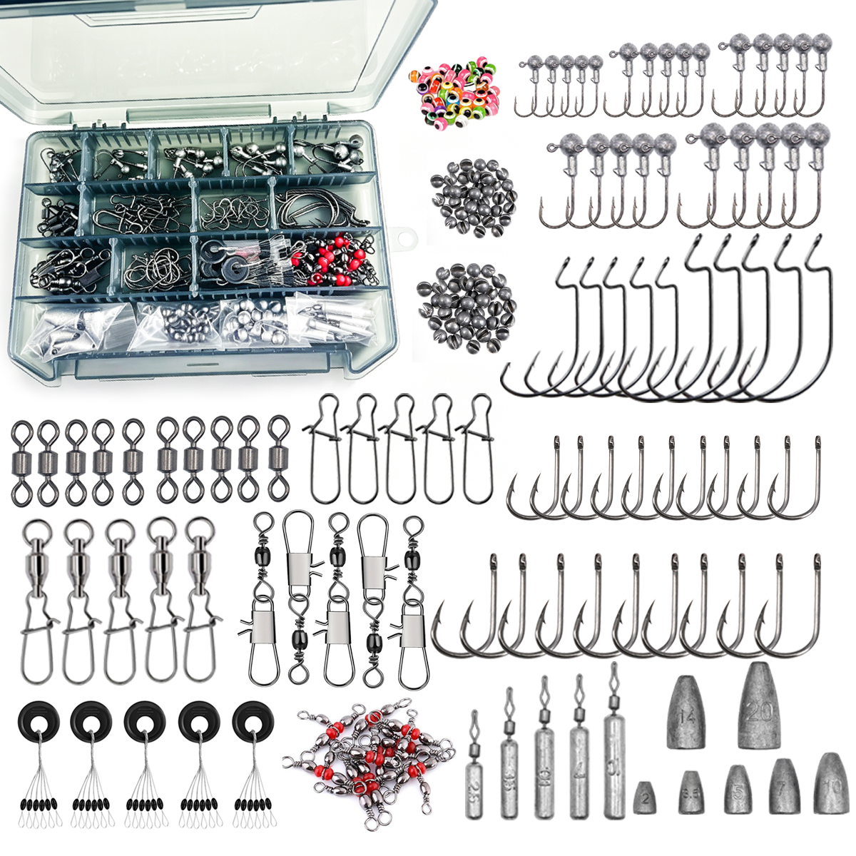 187pcs Fishing Accessories Kit - مراجعة Fishing Hook Box وسعره